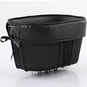 Bicycle Pet Basket,Mountain Bike Sundries Basket,Road Bicycle Pet Bag,Universal For Dogs And Cats,Removable Lined Pocket,Suitable For Small Pets Up To 7.5kg With Safety Leash (Color:Black)