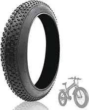 24x4.0/26x4.0 Inch Fat Tires for Ebike Heavy Duty Puncture Proof Replacement Tire Compatible Wide Mountain Snow Off Road Bike (Black-1 Tire, 26x4.0)