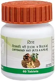 PATANJALI Divya CHITRAKADI VATI 20GM - 60 Tablet (Pack of 2)
