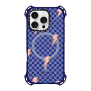 iPhone 16 Pro Bounce Case MagSafe Compatible Checkerboard Lightning Bolts