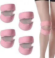 Grunsguru Knee Stabilizer, Grunsguru Stabilizer Knee Brace, 3D Breathable Comfort Fabric, Grunsgurus Patella Stabilizer For Various Leg Shapes (Pink-4 pcs)