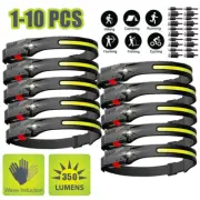 Waterproof COB Headlamp Night Buddy LED Motion Sensor Head Torch Headlight Lamp