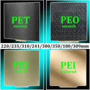 Double Heated Bed PEO/PET+PEI Spring Steel Sheet + Magnetic Base for 3D Printer