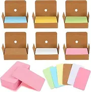 Pack of 600 Blank Kraft Paper Cards, Colourful Paper Cards, Coloured Index Cards, Business Cards, Blank Memory Cards, Kraft Paper, Flashcards, Playing Cards, Word Card, Vocabulary Card, Flash Cards