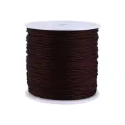100M x 0.8mm Nylon Chinese Knot Cord Rattail Macrame Shamballa Thread Brown