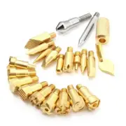 23Pcs Wood Burning Tool Kit Craft Soldering Pyrography Art Pen Brass Tips Set uk