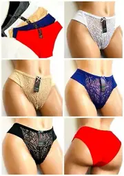 6-12 Bikini Cheeky Hi-cut Long Leg Panties Undies 95% Cotton Underwear 3507 S-XL