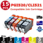 15x Non-OEM Ink Cartridge PGI520 CLI521 PGI 520 For Canon MP640 MX870 MP 550 980
