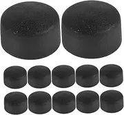 NULYLU 12pcs Table Football Machine Accessories Football Accessories Football Table Accessories Foosball End Covers Table Soccer Pole End Caps Foosball Pole Caps Black Plastic