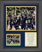 Framed Michigan Wolverines 2023 National Championship College Football Playoff 12"x15" Photo Collage