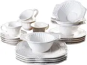 [American Atelier] 5286-20 20-Piece Baroque Dinnerware Set