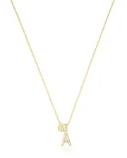 LUXURY LETTERS A INITIAL PENDANT GOLD