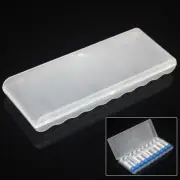 1pc Battery Plastic Case White Storage Box For 10×AA AAA Batteries Hard Plastic