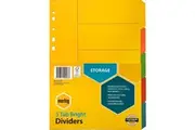 Marbig Divider Manilla 5-Tab A4 Bright Assorted 100 Sets Pack