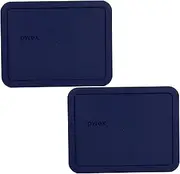 PYREX Blue 6-Cup Rectangular Plastic Cover 7211-PC (2 Pack)