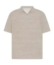 The Row Reggie Polo Top L Light pebble color