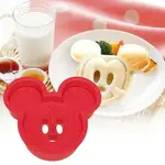 小禮堂 迪士尼 米奇 日製 大臉造型吐司壓模 餅乾模具 三明治壓模 (紅)