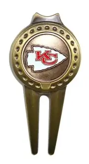 Kansas City (KC) Chiefs Divot Tool with Golf Ball Marker