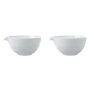 2x Maxwell & Williams White Basics 21cm/1.5L Porcelain Mixing Bowl Serve Dish