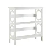 Maestro Furniture Elka 3-Tier Wooden Low Display Shelf Unit Bookcase White