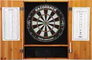 Metropolitan Solid Wood Cabinet & Sisal/Bristle Dartboard Ready-To-Play Bundle w