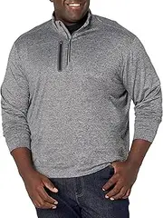 Cutter & Buck Men's Drytec Jersey Stealth Half Zip Performance Pullover