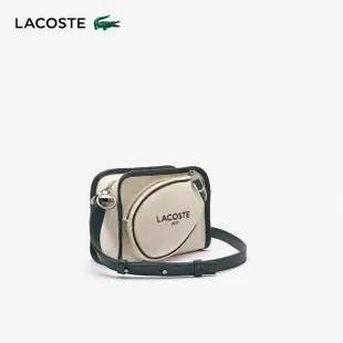 【LACOSTE】包款-網球風帆布小包(白色)