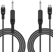 Bolvek RCA to 6.35mm 1/4 inch, 2-Pack 6FT RCA Female to 6.35mm TS Mono Male Jack Adapter Audio Cable for Speaker Mixer Amplifier TV AV Receiver Guitar