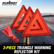HORUSDY 3Pc Warning Triangle Emergency Safety Reflective Sign Road Dot Approved