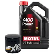 5L Motul 4100 POWER 15W50 Wix XP Filter Motor Oil Change Kit API SL/CF