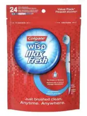 Colgate Max Fresh Wisp Disposable Mini Travel Toothbrushes | 24 MINI BRUSHES