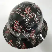 full brim hard hat custom hydro dipped IN 1776 WE THE PEOPLE USA AMERICA