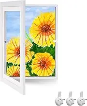 Unichild Kids Artwork Frames Changeable Display, Kids Art Frame Holds 100 A4 Pieces, Picture Frames for Kid Art Work, Art Storage Box (White)