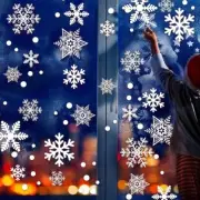 428pcs Snowflakes Window Clings Christmas Decal Stickers for Glass Windows