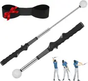 Retractable Golf Swing Training Aid – Portable Grip Trainer with Click Feedback