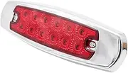 1 Pair 12 Electroplate Side Marker Lights of Leds for Trucks Trailers and Caravans High Brightness Indicator Lamp Low Power Consumption Easy to Install Red