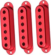 Kisangel 3pcs Pickup Cover Guitar Electric Material Protective Cover Pickup Protector Red Metal