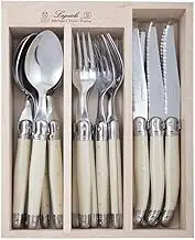 Laguiole by Andre Verdier Debutant Cutlery Set, Ivory, (Pack of 18), AV-18PC-SET-IF