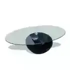 Coffee Table With Oval Glass Top High Gloss Black glass,organic Coffee Tables