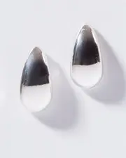 Silver Drop Stud Earrings