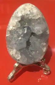 Celestite Crystal Half Egg 79g 5cm H x 3cm W AAA++ Unique & Rare - Tranquil