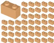 ☀️Lego x50 Medium Nougat 1x2 Bricks Part Pieces Bulk Lot Legos #3004
