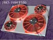 FORD F350 6.9L & 7.3L FF DYNAMICS EXTREME ELECTRIC QUAD FAN CONVERSION SYSTEM!
