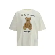[Palm Angels] Palm Angels Teddy Bear Print Cotton T-shirt XXL WHITE