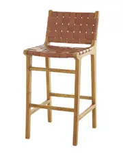 Peyton Lane Brown Modern Teak Wood Bar Stool