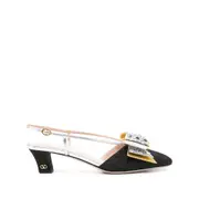 [Valentino Garavani] Valentino Garavani-Decollete Nero Argento-Donna 37.5 IT