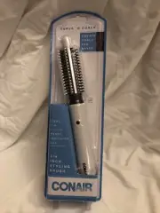 Conair Curls 'n Curls 3/4” Styling Brush Curling Iron Create Curls And Waves New