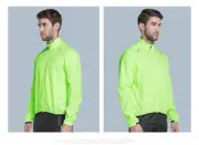 Green Men's Bike Wind Coat Bicycle Waterproof Long Sleeve Cycling Jacket S-3XL