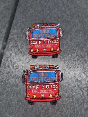 Girl Scouts Fire Department Visit Fire Truck Patch Set