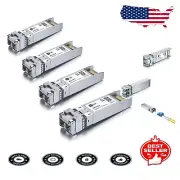4-Pack 10G SFP+ Fiber Transceivers for Cisco, Ubiquiti, Mikrotik - 10KM Range